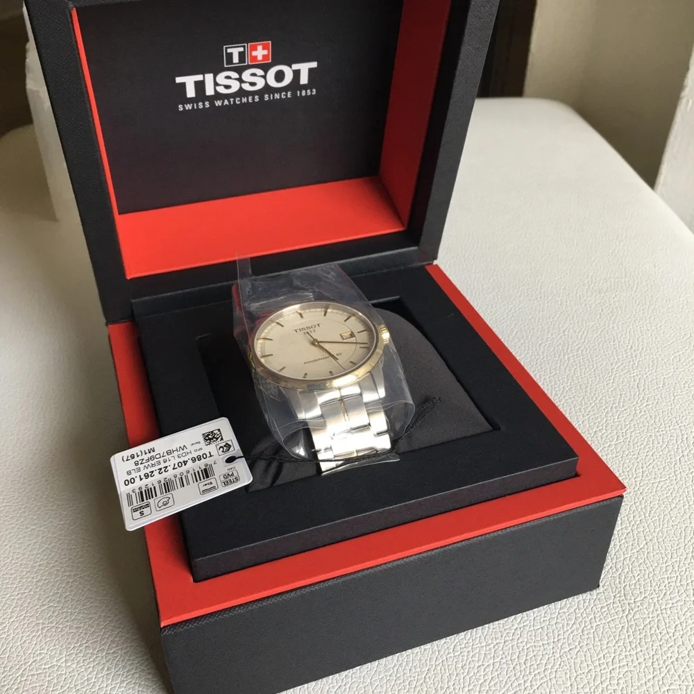 TISSOT Powermatic 80 Ivory Dial Men’s Watch T0864072226100
